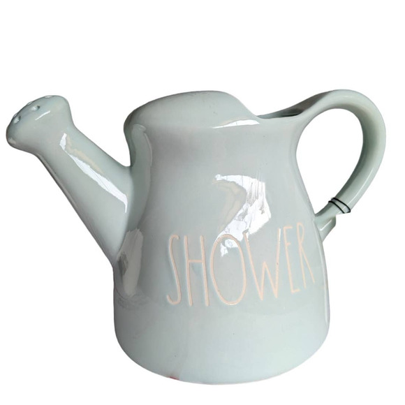 Rae Dunn Pitcher Watering Can "SHOWER” Baby Pastel Blue NEW with Tags - Picture 2 of 6